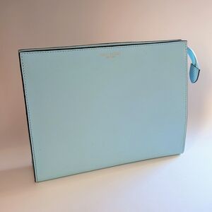 Henri Bendel Light Blue Wedge Clutch